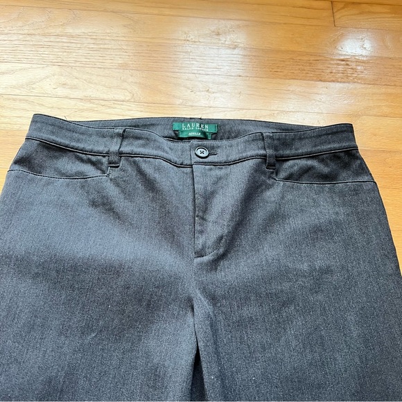Lauren Ralph Lauren Adele Charcoal Gray Straight Leg Dress Pants Size 10 - Picture 3 of 6